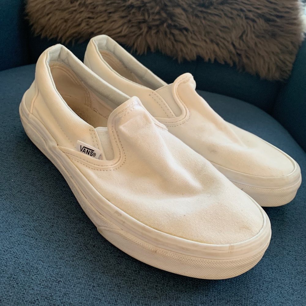 Vans Slip-on white sneakers size 6.5